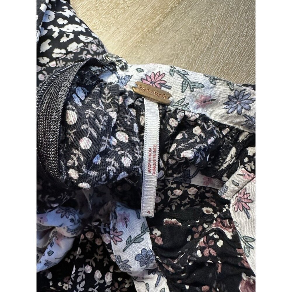 Free People Yesica Mixed Floral Maxi Dress Black Pink Size Size 4 Cottagecore - Picture 5 of 8
